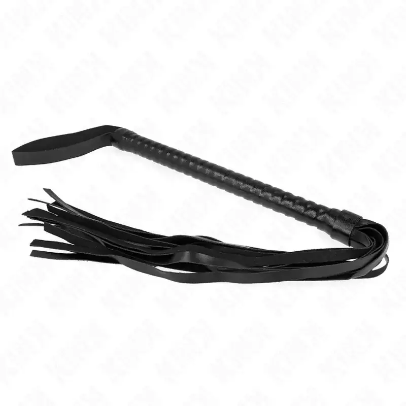 KINK - Látigo de Mango Largo 60 cm para BDSM y Placer Erótico - Imagen 3