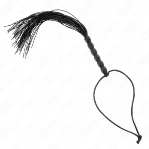 KINK - Mini látigo de silicona con agarre 6 bolas negro 26 cm