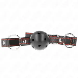 KINK - Mordaza de Bola 4.5 cm Negra Dura Hueca Modelo 2