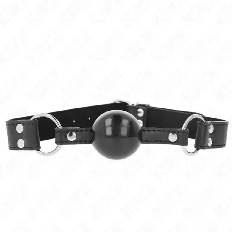 KINK - Mordaza de Bola Suave y Sólida 4 cm con Correa de Polipiel Ajustable
