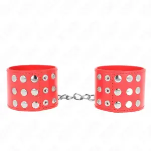 KINK - Muñequera con cierre a presión ajustable rojo 19-24 cm x 5.5 cm