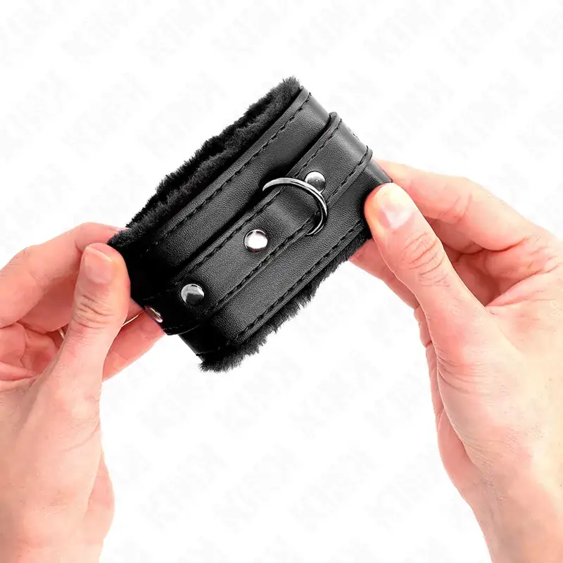 KINK - Muñequera forrada premium negra con correa ajustable - Imagen 3