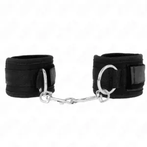 KINK - Muñequera Negro Ajustable 18-35 cm x 6 cm para BDSM