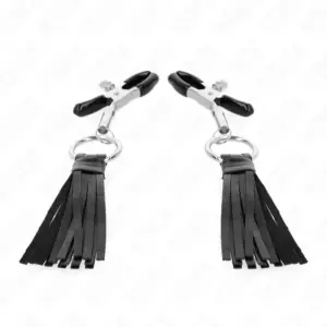 KINK - Pinzas para pezones con borlas de polipiel 6 cm