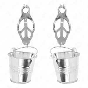 KINK - Pinzas para Pezones Estilo Japonés con Cubos Plateado