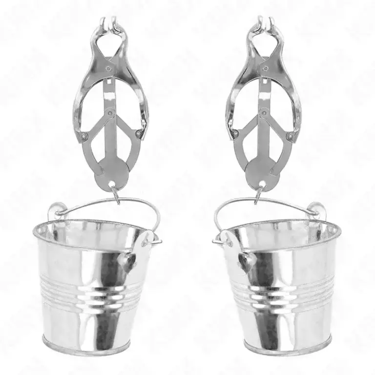 KINK - Pinzas para Pezones Estilo Japonés con Cubos Plateado