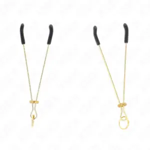 KINK - Pinzas para pezones finas dorado 7 cm