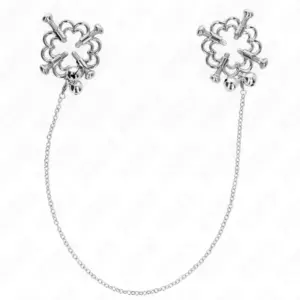 KINK - Pinzas para Pezones Flor Metálica con Cadena