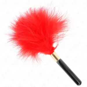 KINK - Plumas para Cosquillas Metal Dorado Rojo 18 cm