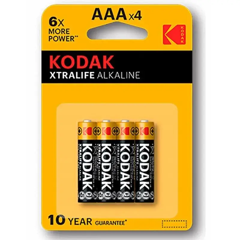 KODAK - Pilas Alcalinas AAA LR03 XTRALIFE Blister 4 unidades