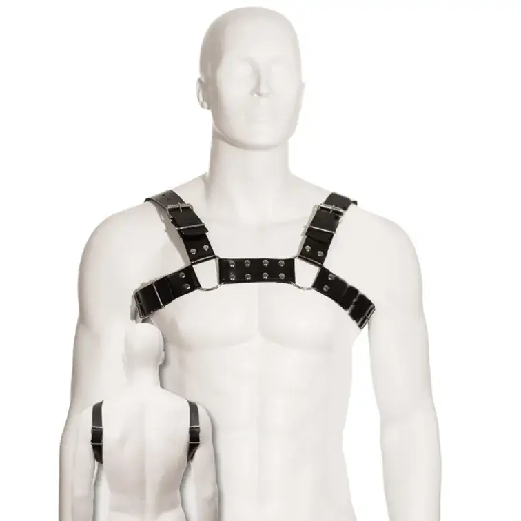 Leather Body - Black Bull Dog Harness para BDSM