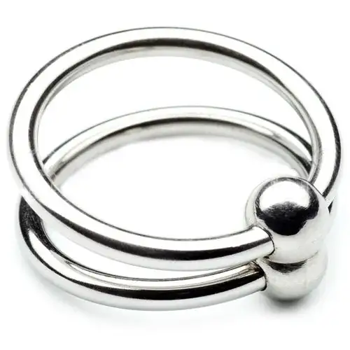 Metal Hard - Double Glans Ring 28mm para Placer Masculino - Imagen 2