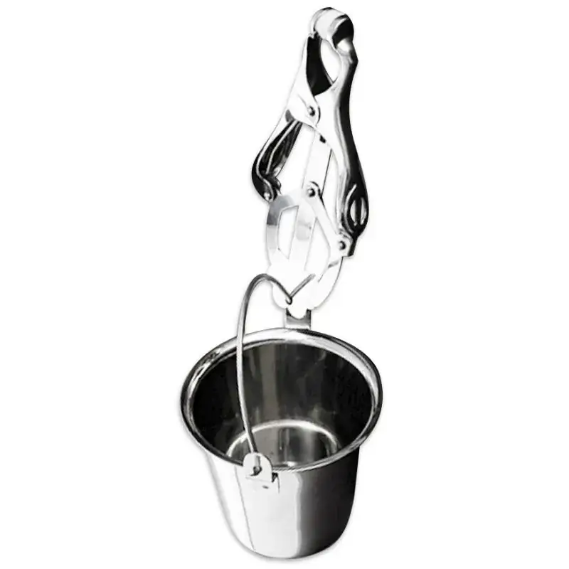 Metal Hard - Pinza de pezones con depósito para placer intenso