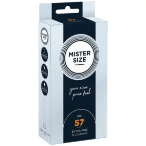 MISTER SIZE - Preservativos Talla L 57 mm para una Sensación Natural