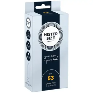 MISTER SIZE - Preservativos Talla M 53mm Premium para Sensaciones Mejoradas