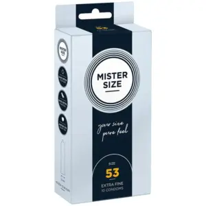 Mister Size - Preservativos Talla M 53 mm para Sensaciones Únicas