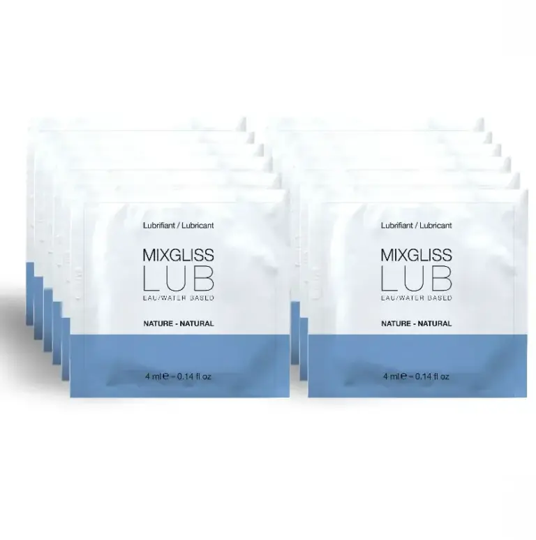 MIXGLISS - Lubricante base de agua natural en monodosis para una experiencia íntima perfecta