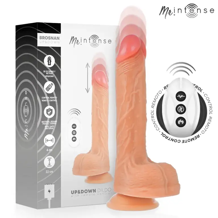 MR INTENSE - Brosnan Realístico Multifunción con Vibración Up and Down Control Remoto