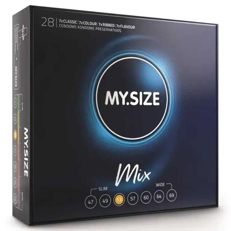 My Size - Mix preservativos 53 mm 28 unidades para placer seguro