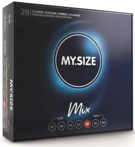 MY SIZE - Mix Preservativos 60 mm 28 Unidades para el Placer Seguro