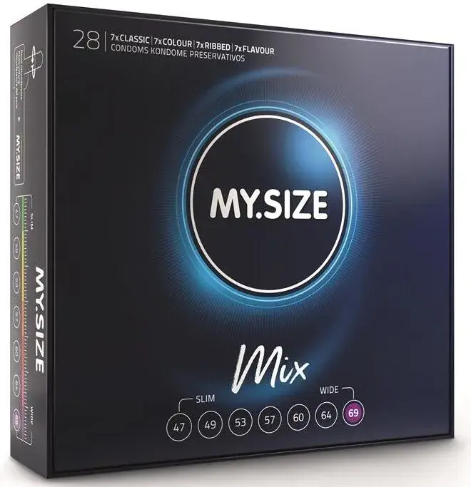 MY SIZE - Mix preservativos 69 mm, 28 unidades para tu placer