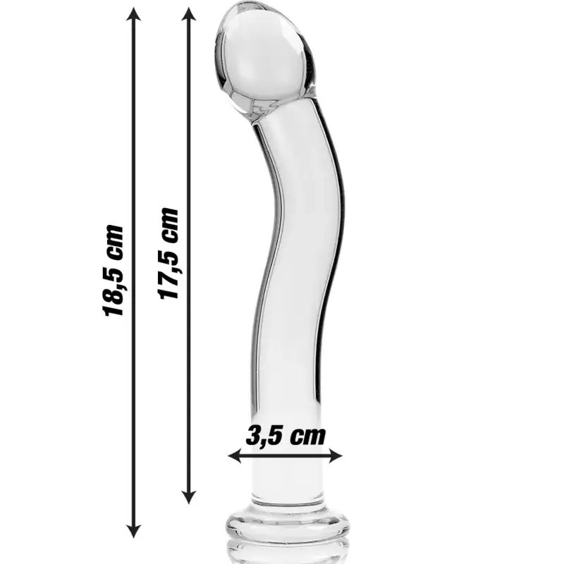 NEBULA SERIES BY IBIZA - Dildo de Cristal Transparente 18.5 cm - Imagen 3