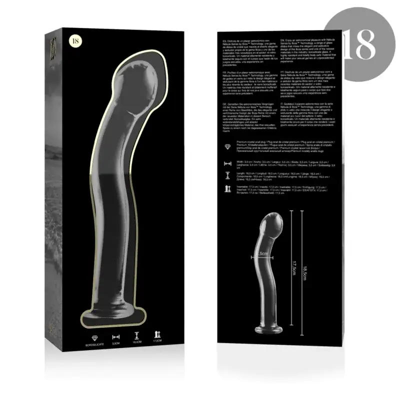 NEBULA SERIES BY IBIZA - Dildo de Cristal Transparente 18.5 cm - Imagen 4