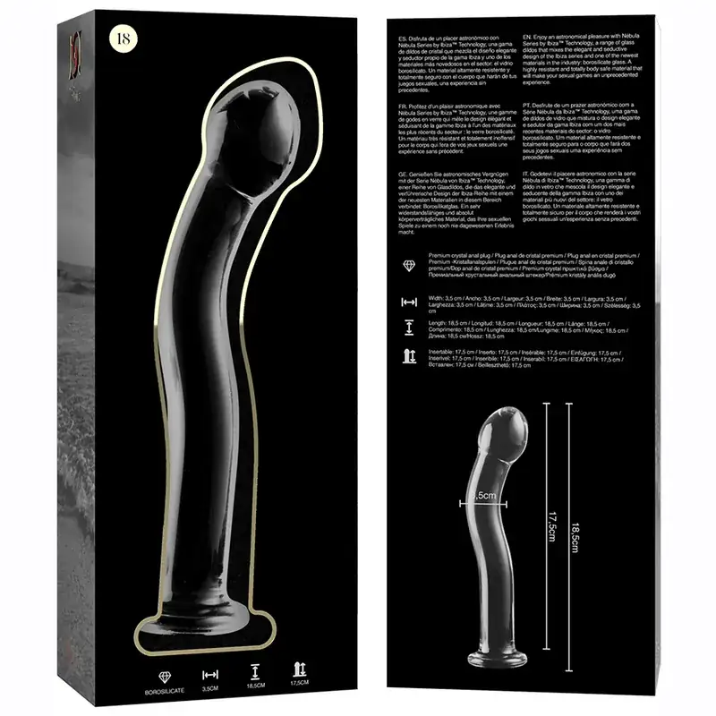 NEBULA SERIES BY IBIZA - Dildo de Cristal Transparente 18.5 cm - Imagen 6