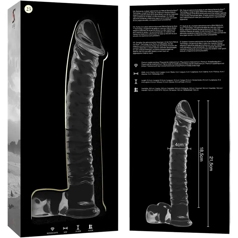 NEBULA SERIES BY IBIZA - Dildo de cristal transparente de 21.5 cm - Imagen 6