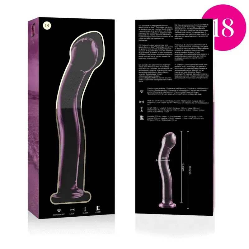 NEBULA SERIES BY IBIZA - Modelo 18 Dildo Cristal Rosa 18.5 cm -O- 3.5 cm - Imagen 4