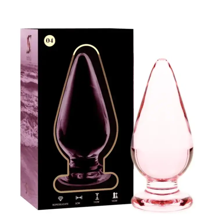NEBULA SERIES BY IBIZA - Plug Anal de Cristal Rosa 11 cm -O- 5 cm