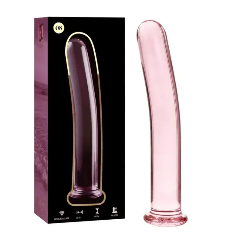 NEBULA SERIES BY IBIZA - Plug Anal de Cristal Rosa 14.5 cm