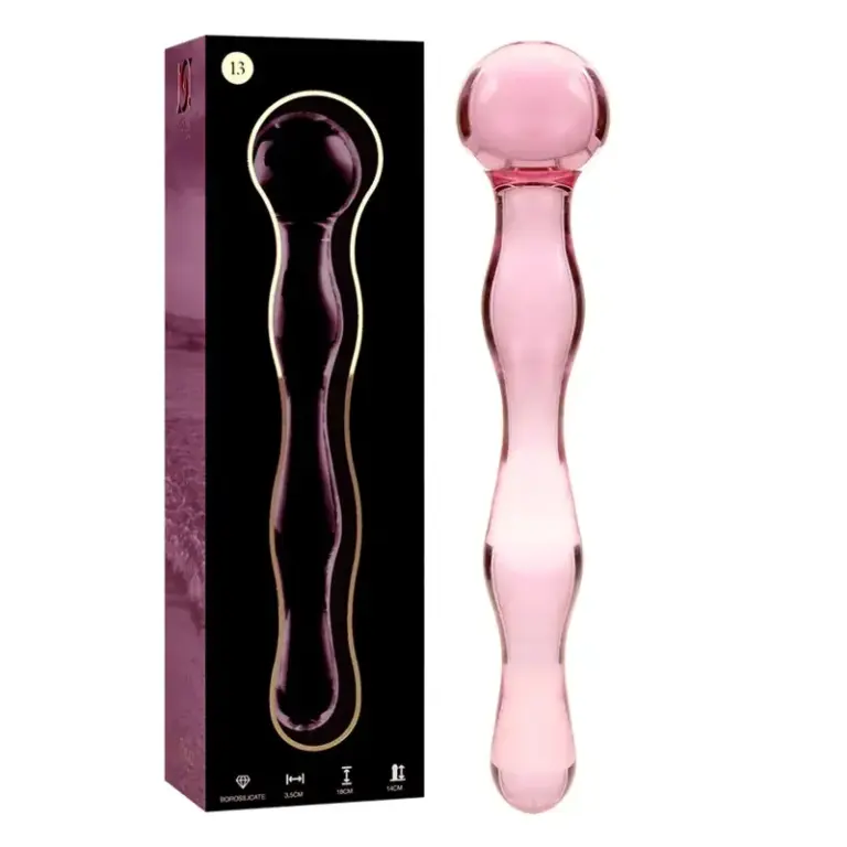 Nebula Series by Ibiza - Plug Anal de Cristal Rosa 18 cm - O - 3.5 cm