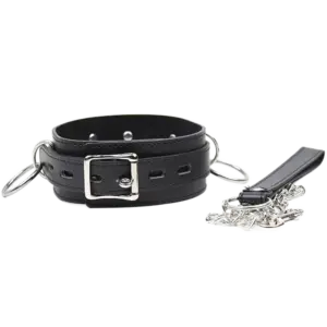 OHMAMA FETISH - Collar de Sumisión con 3 Anillas para Placer y Control
