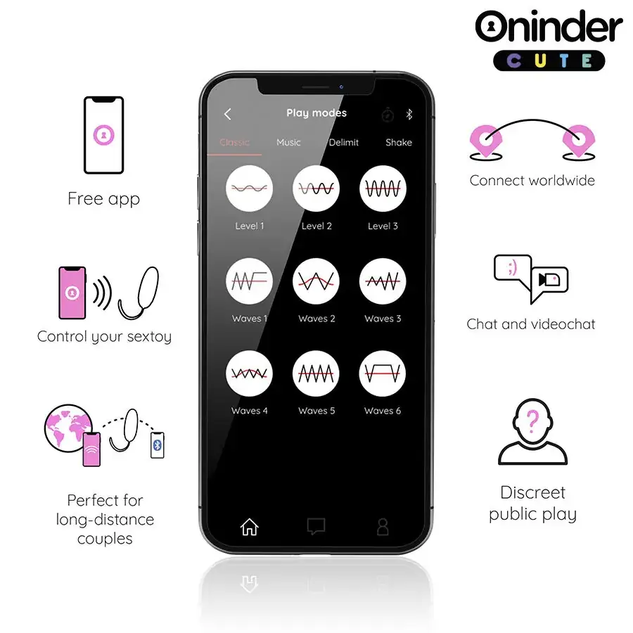 ONINDER CUTE - Huevo Vibrador con Control App y Movimiento en Ondas - Imagen 5