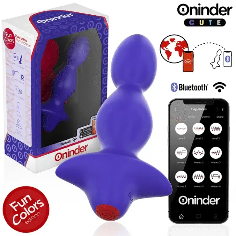 ONINDER CUTE - Vibrador Anal Plug con App Gratuita para Estimulación Profunda