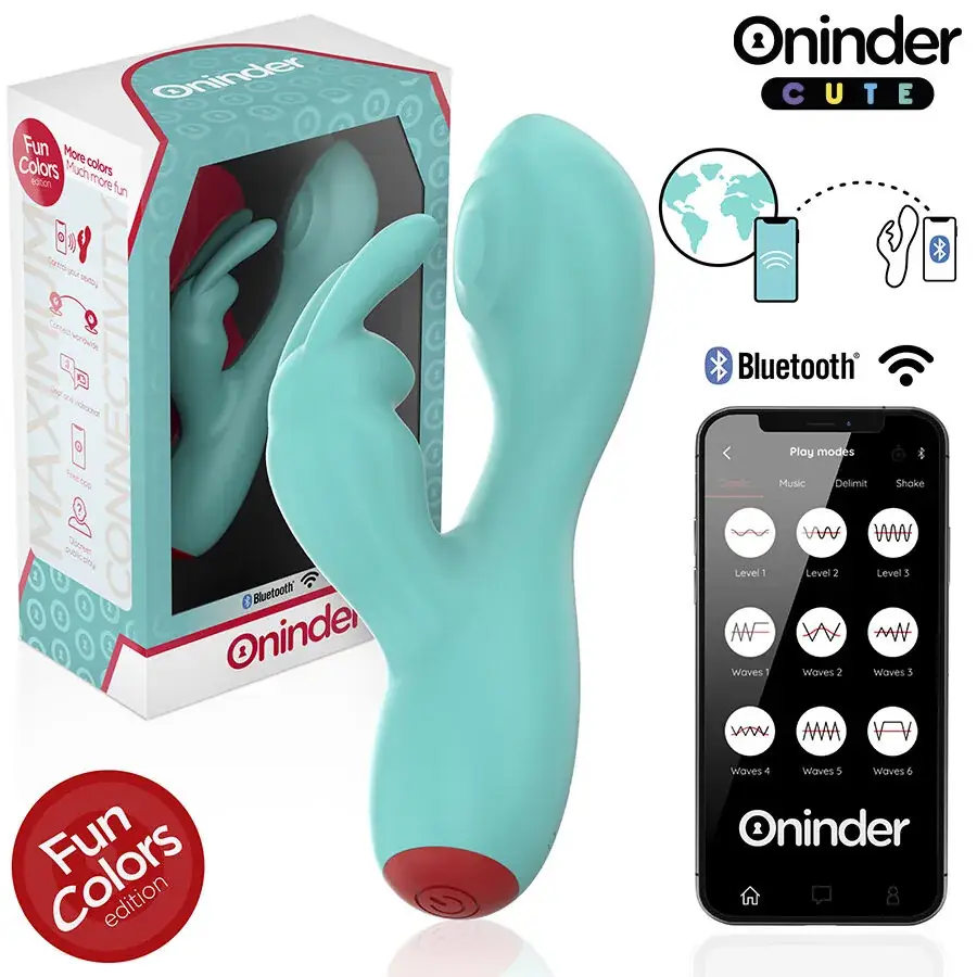 ONINDER CUTE - Vibrador Rabbit con Estimulador Clitoriano y App Gratuita