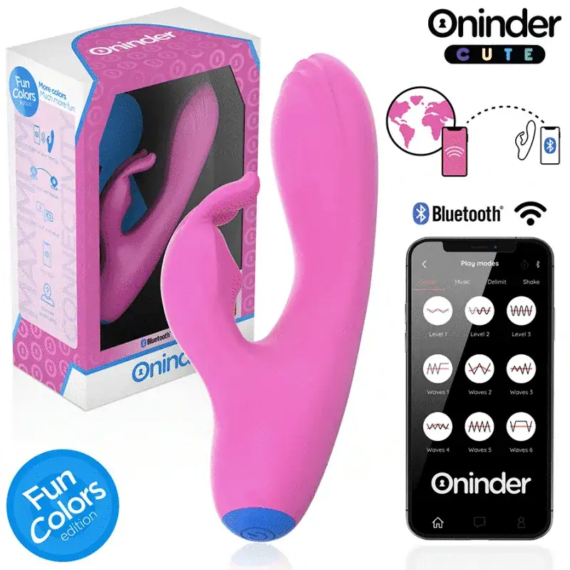 ONINDER CUTE - Vibrador Rabbit con Estimulador Clitoriano y App Gratuita - Imagen 2