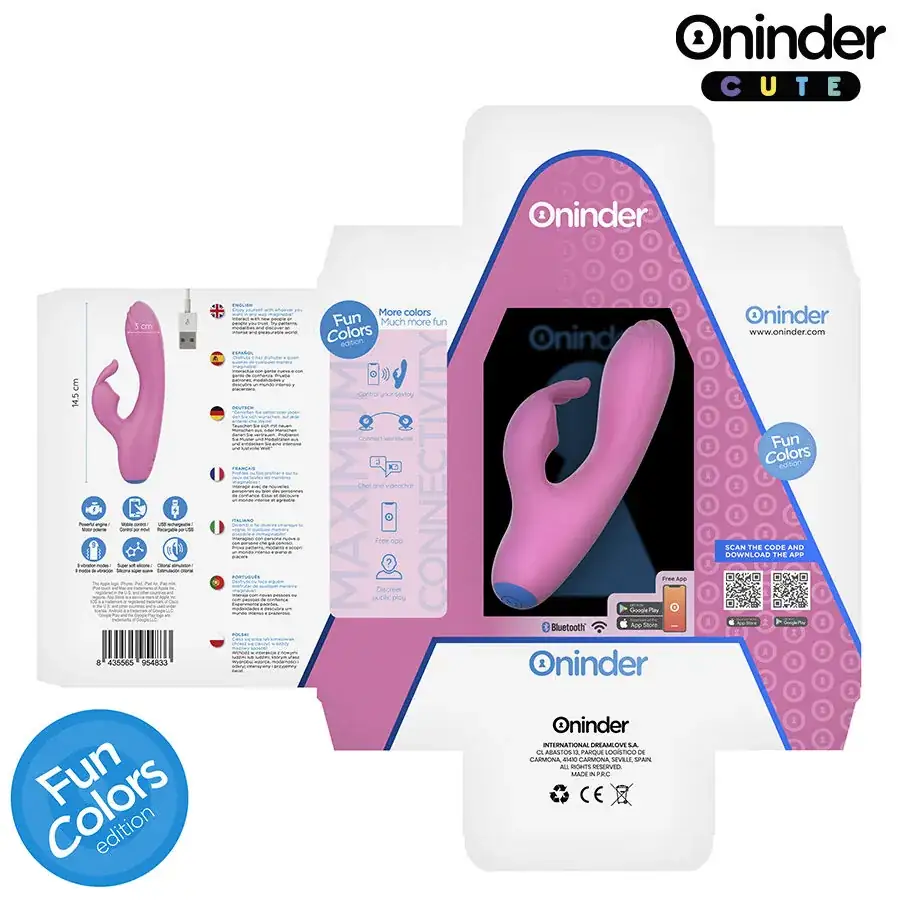 ONINDER CUTE - Vibrador Rabbit con Estimulador Clitoriano y App Gratuita - Imagen 7