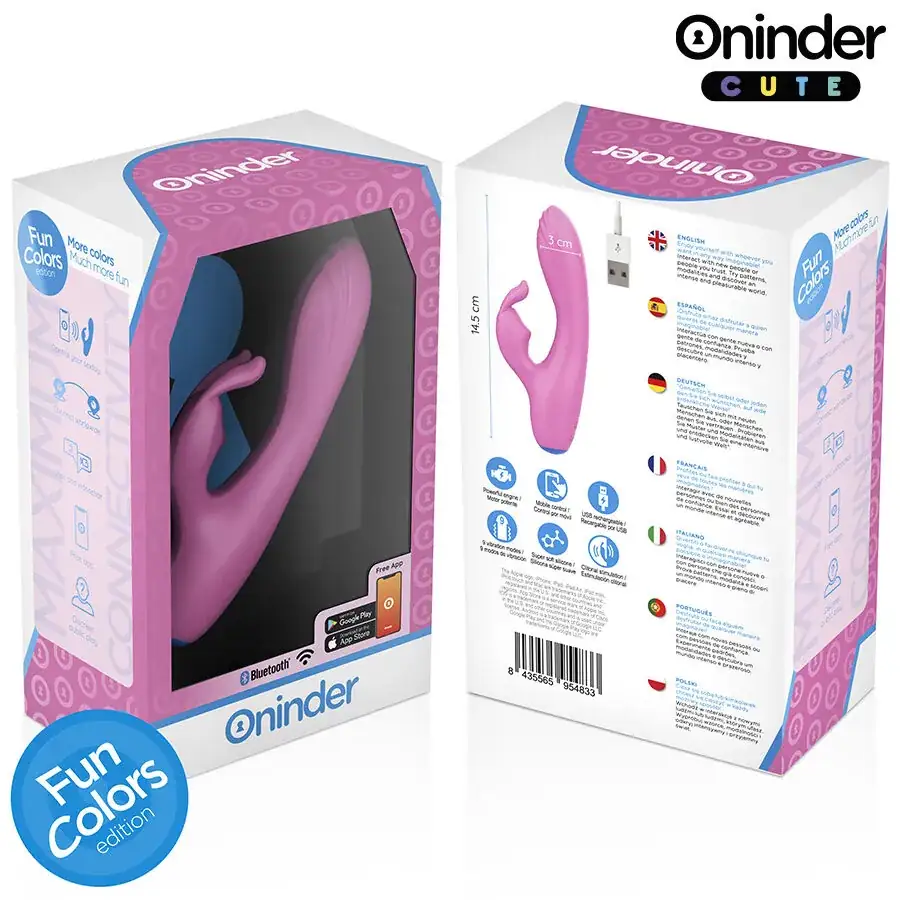 ONINDER CUTE - Vibrador Rabbit con Estimulador Clitoriano y App Gratuita - Imagen 8