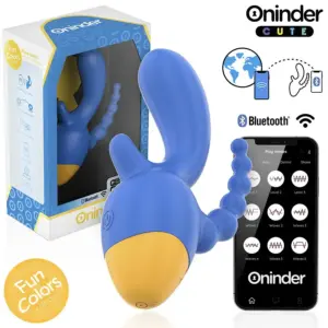 ONINDER CUTE - Vibrador triple con App gratuita para experiencias sensoriales únicas
