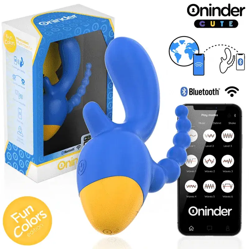 ONINDER CUTE - Vibrador triple con App gratuita para experiencias sensoriales únicas - Imagen 2
