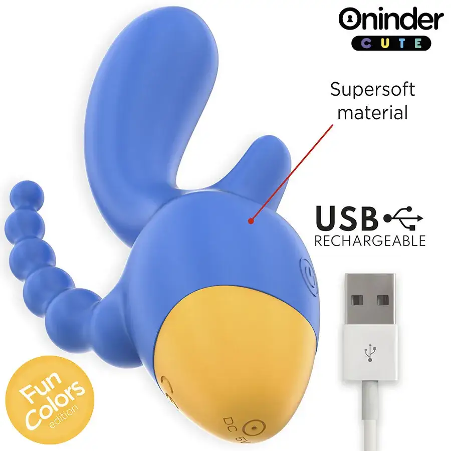 ONINDER CUTE - Vibrador triple con App gratuita para experiencias sensoriales únicas - Imagen 5