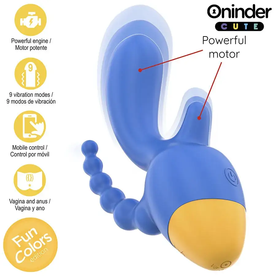 ONINDER CUTE - Vibrador triple con App gratuita para experiencias sensoriales únicas - Imagen 6