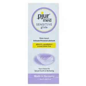 PJUR - MED SENSITIVE GLIDE Lubricante Base Agua 2 ML para Sensibilidad Máxima