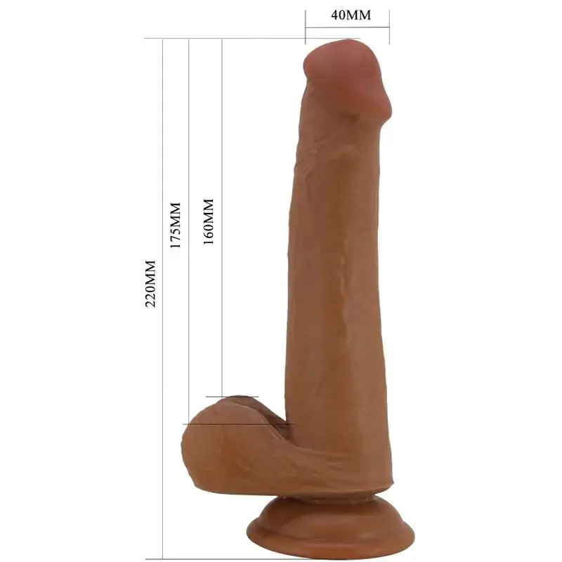 Pretty Love - Dildo Realístico 22 cm Mulato - Imagen 5