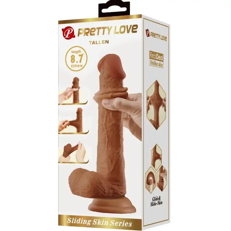 Pretty Love - Dildo Realístico 22 cm Mulato - Imagen 6