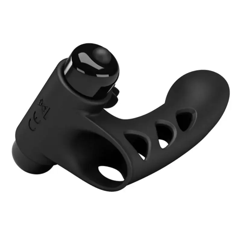 Pretty Love - Funda de dedo vibrador negro para placer instantáneo - Imagen 3