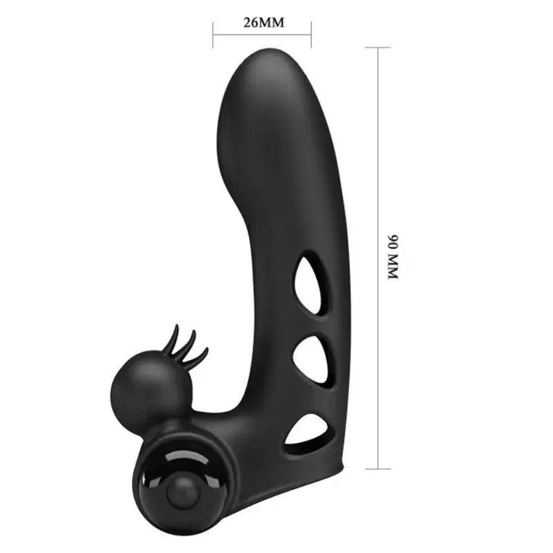 Pretty Love - Funda de dedo vibrador negro para placer instantáneo - Imagen 6