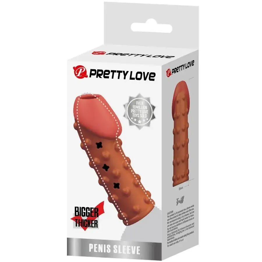Pretty Love - Funda para pene apretada y voluminizadora natural - Imagen 8